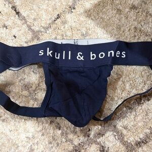 Skull & Bones LARGE Midnight Black Jockstrap NWOT